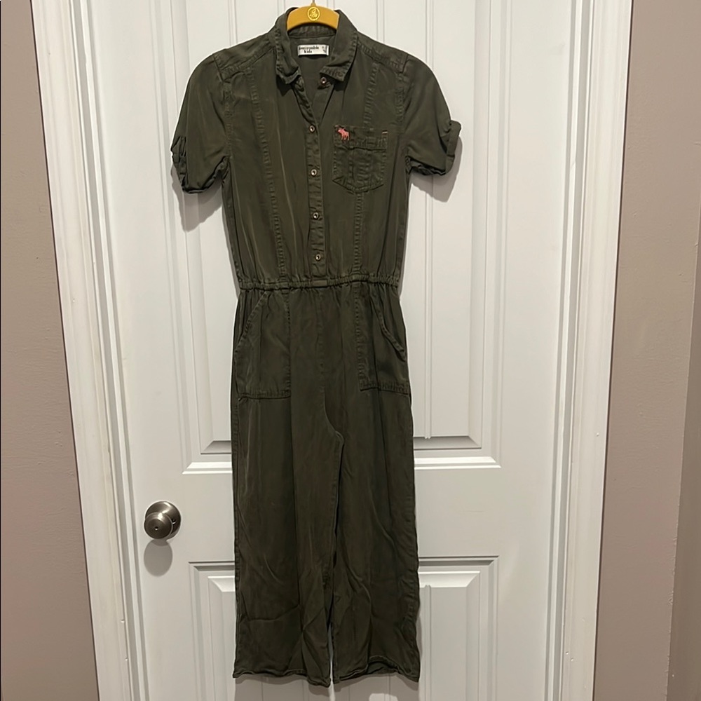 Abercrombie Kids Green Utility Jumpsuit